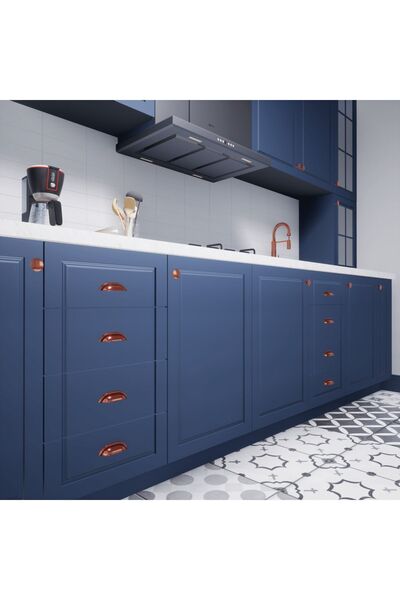 KOÇSAN Midye Rose 128 Mm Mâner Mobilier Bucătărie Country de Lux Dulap Sertar