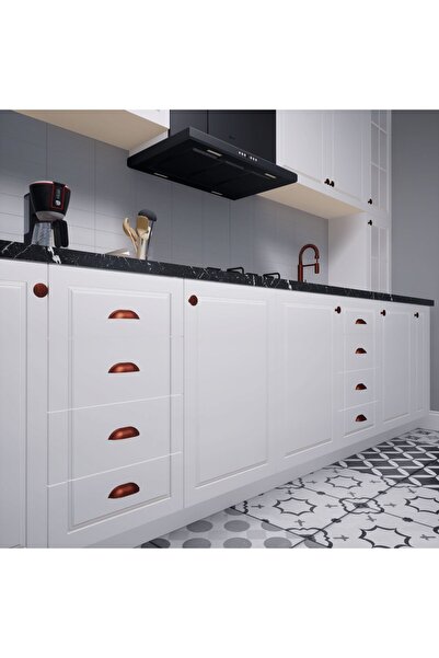 KOÇSAN Mâner Midye Antic Cupru 160 Mm Mobilier Bucătărie Country De Lux Mâner Sertar Dulap