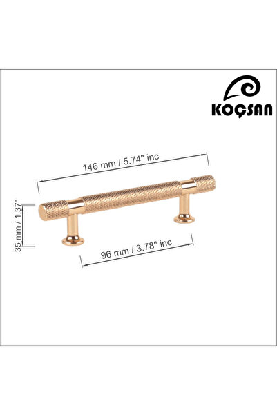 KOÇSAN Firuze Aur 96 Mm Mâner Mobilier Bucătărie Country De Lux Dulap Sertar