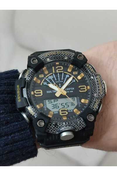 Joefox Men's Wristwatch Digital Analog Silicone Cord 1252