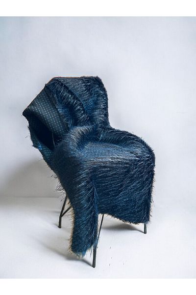 PLUSH STUDIO Tsc Navy Blue Imported, Long Shaggy βελούδινο ύφασμα 50x150 cm, ύφασμα, είδη σπιτιού, διακοσμητικά