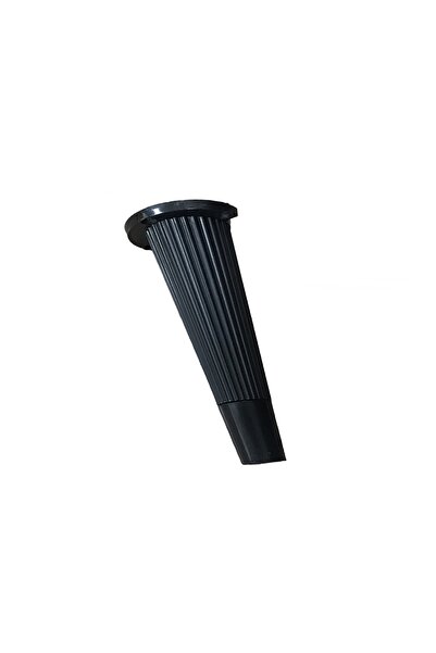 EYM Stil Açılı Konik Plastik Mobilya Ayak Koltuk Ayağı Siyah 16 Cm