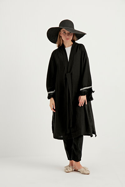 Huuq Design Keten Kimono