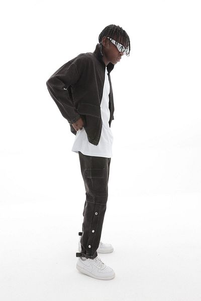 King Brothers Cargo Pants with Buttons on the Sides and Adjustable Legs