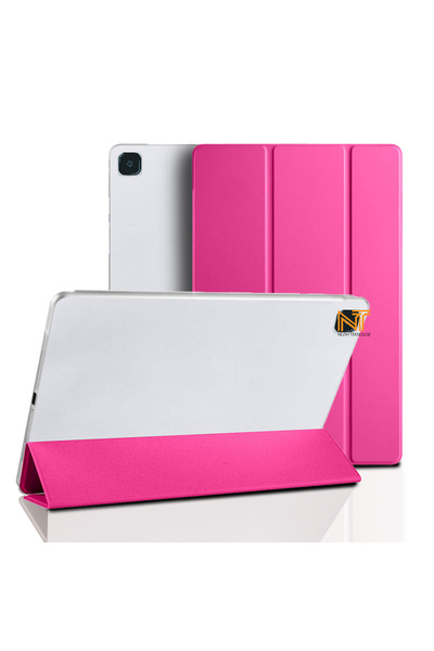Nezih Case Galaxy Tab S6 Lite P610 Uyumlu Pu Deri Arkası Sert Mika Smart Cove...