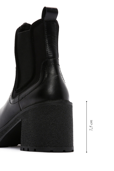 Derimod Black Leather Chelsea Boots - Women