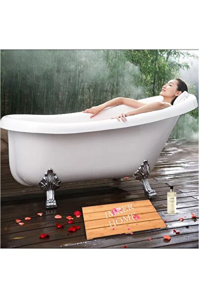 IMKER HOME Dekoratif Masif Ahşap Paspas Altlık Kapı Önü Paspası