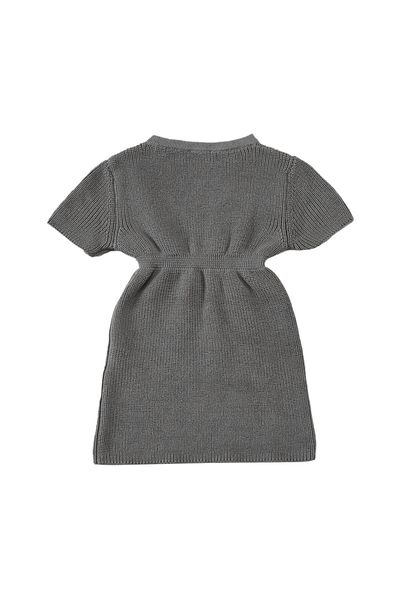 Baboo Gray Organic Cotton Baby and Children's Knitted Dress