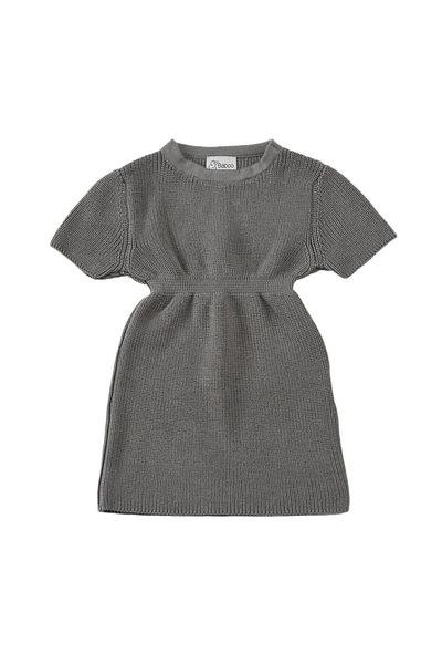 Baboo Gray Organic Cotton Baby and Children's Knitted Dress