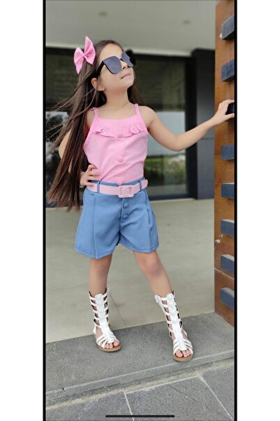 minigimin dolabı Set de 4 piese cu nasturi de imprimare (cămașă, pantaloni sc...