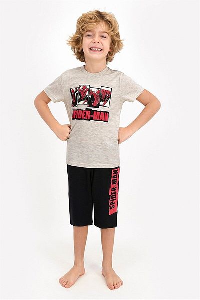 SPIDERMAN D4549-3 Rolypoly Spiderman Capri Pajama Set 3-9 Years Beige