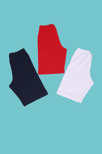 Çiggo Kids Set de 3 jambiere de vară de bază din bumbac și lycra pentru fete