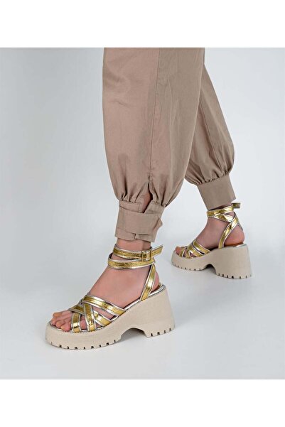 Sibel Durmaz Jesse Gold Silver Sandals