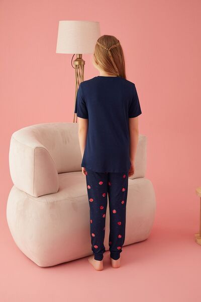 ZEYZEY 8423 Ç. Stone Printed Pajama Set Waiter