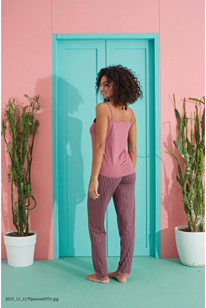 Pijamoni Milan Kumaş Sabahlıklı Üçlü Kadın Pijama Takımı