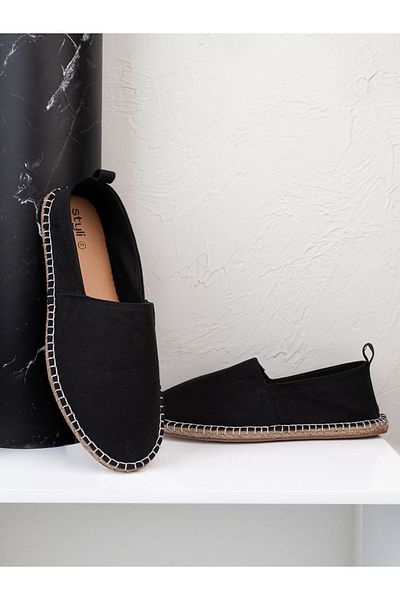 Styli Canvas Espadrille with Contrast Jute Sole