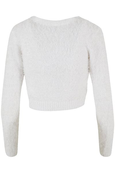Urban Classics Damen Ladies Cropped Feather Cardigan