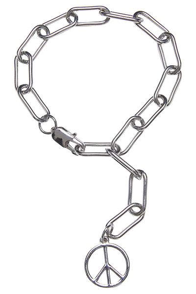 Urban Classics Unisex-Armband mit Y-Kette und Peace-Anhänger
