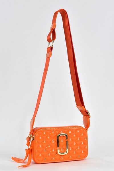 ELATAE Women's Column Shoulder Strap Silicone Crossbody Bag 26398