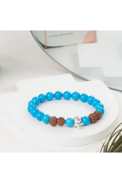 Mitr Blue Tibetan Bracelet with Natural Stones