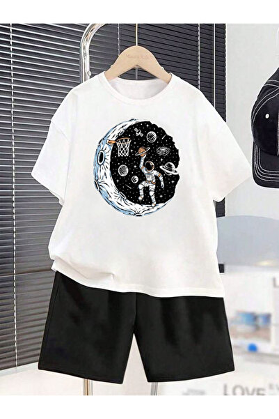 YAĞTU COLLECTİON Costum de vară pentru băieți - cu imprimeu Fat Character, bu...