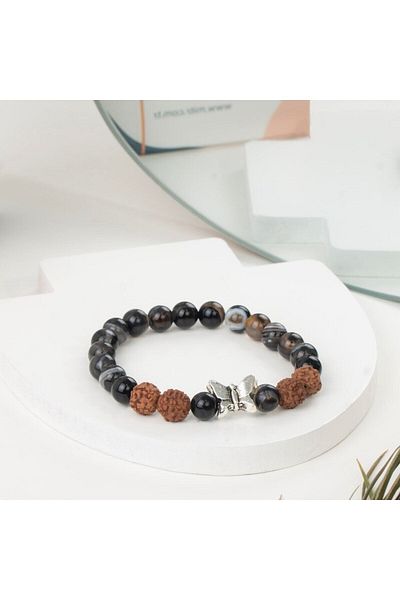 Mitr Eye Agate Peaceful Natural Stone Bracelet