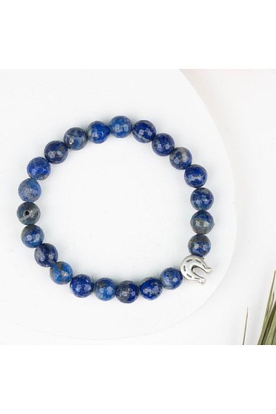 Mitr Lapis Lazuli (Cleaning Stone) Natural Stone Bracelet (Face)