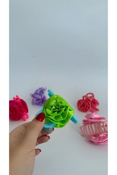 Âlâ Atelier Green Flower Patterned Peg Knob Buckle - Rose