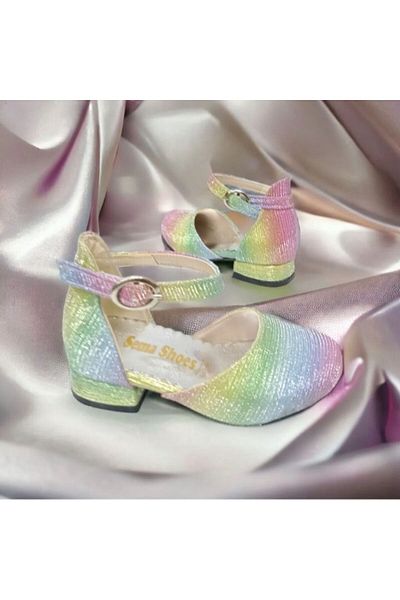 PATİK BEBE Pantofi de seară eleganti cu mini tocuri pentru fete - Gama nr. 23-25