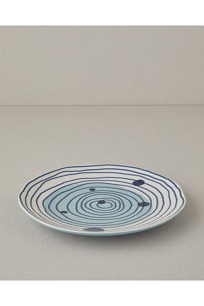English Home Coachella Universe Blue Stoneware Serving Plate