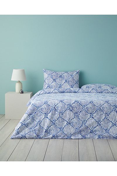 English Home Coastal Treasures Blue Single Duvet Cover Set