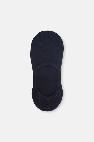 Dagi Black Women's Set of 2 Invisible Cotton Rib Socks