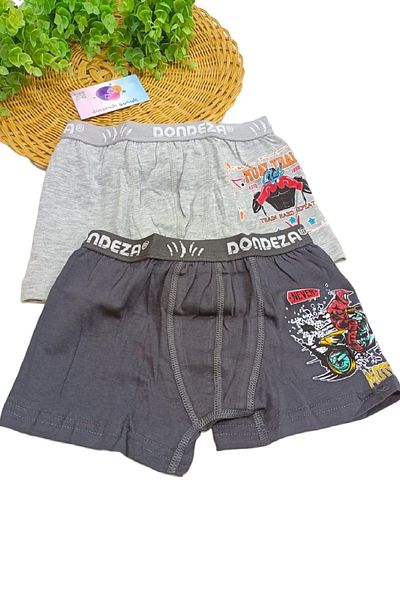 dinamik çocuk Boy's 95% Cotton Printed 2-Piece Boxer