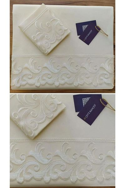 Çeyiz Bahçesi Set cuvertură dublă Çeyizlik Ivy Cream