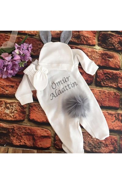 For Baby Rabbit Baby Jumpsuit (grey)