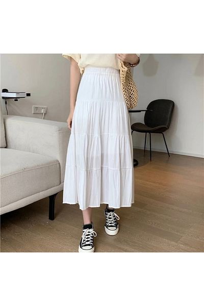 DENİKK Solid Color Skirt