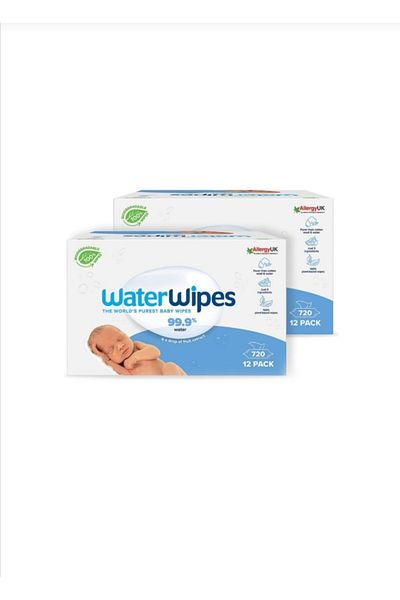 WaterWipes مناديل أطفال أصلية طبيعية قابلة للتحلل (24x60)