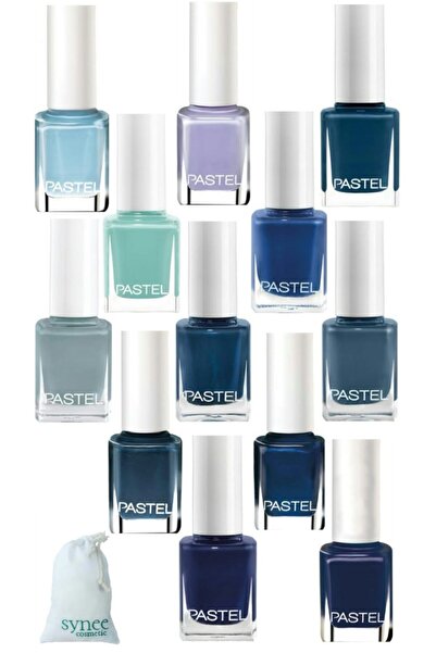 Pastel SYNEE 12'li Set Mavi Tonları + Kese