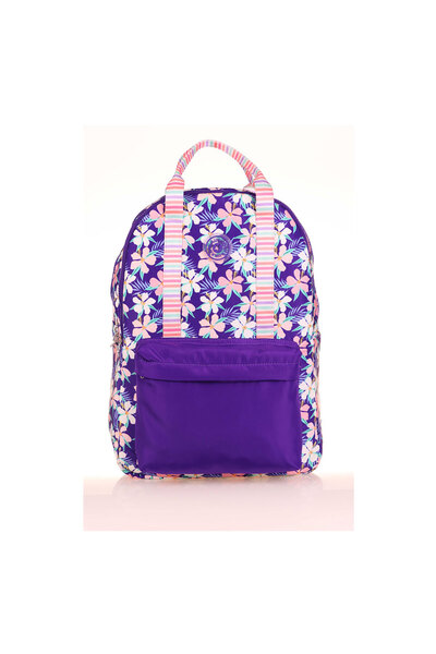 KAUKKO Okul Sırt Çantası Double Stripe Purple K1763