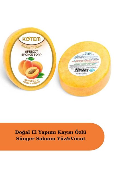 paksa 125 Gr Skincare Moisturizing Shower Soap - Natural Apricot Extract, Sponge