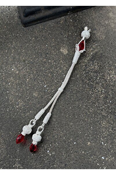 KAZZAZE مسبحة مزدوجة بتفاصيل حجر الزركون الفضي