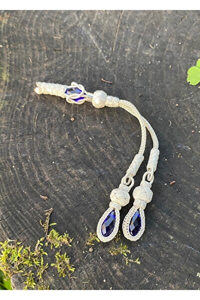 KAZZAZE Panglică dublă cu piatră de cristal albastru