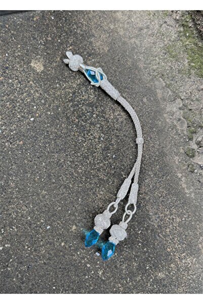 KAZZAZE Cască de argint Kazaziye cu zircon cu pietre aplicate cu ciucuri dubl...