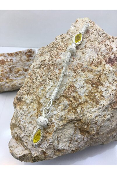 KAZZAZE Ciucuri de argint cu piatră galbenă