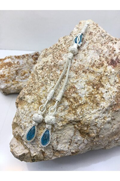 KAZZAZE Pietre de cristal turcoaz dublu mărgele rozarii ciucuri