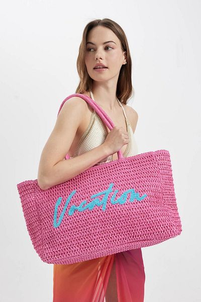 DeFacto Women's Straw Shoulder Bag - B9076axns