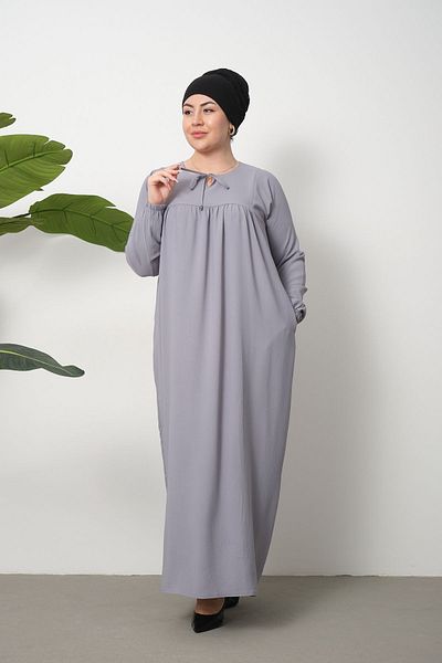 OKTAYUSTA COLLECTİON Φόρεμα Hijab Mevlana με γιακά με τσέπες