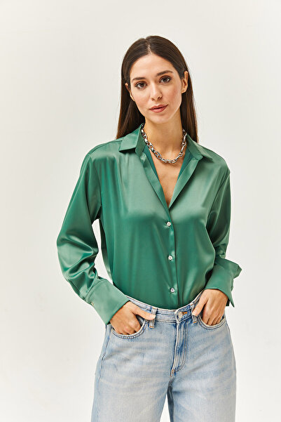 Thil Long Sleeve Cotton Satin Women's Shirt - 2385-THL