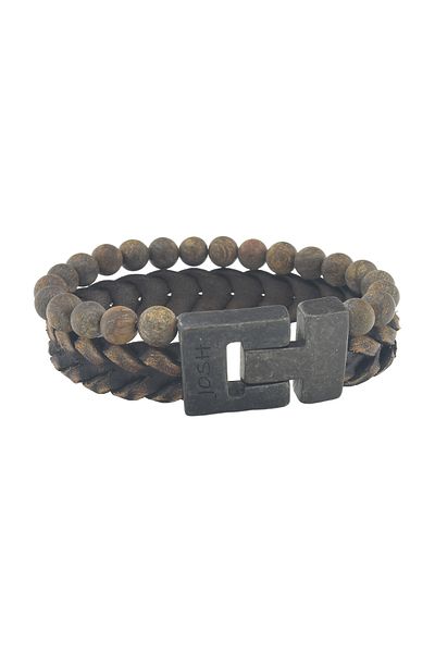 Josh herren Armband Braun 24995-BRA-VB/MATBRWN/L