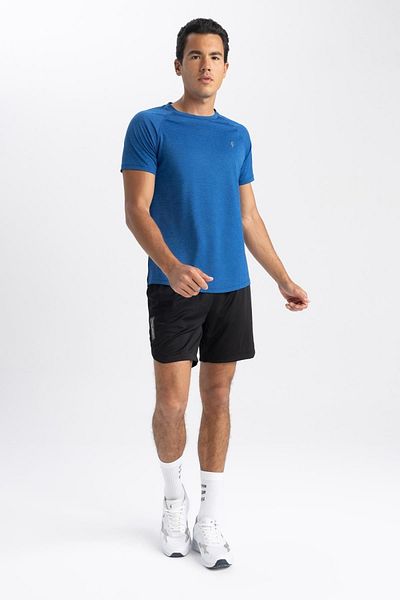DeFacto Fit Slim Fit Crew λαιμόκοψη κοντομάνικο αθλητικό μπλουζάκι A9075ax23sm